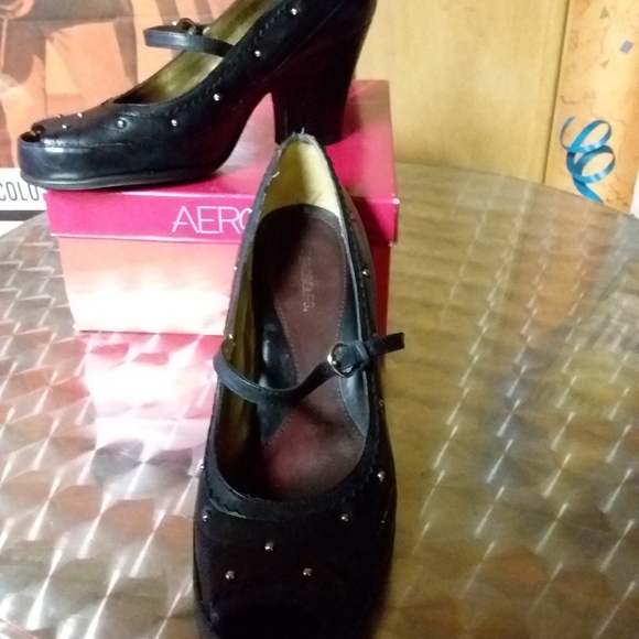 Aerosole PeepToes Shoes Size 8 - Picture 2 of 6